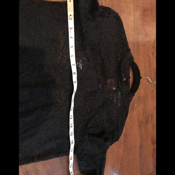 NWT George Black Lace long sleeve Shirt size Medium - Picture 7 of 8